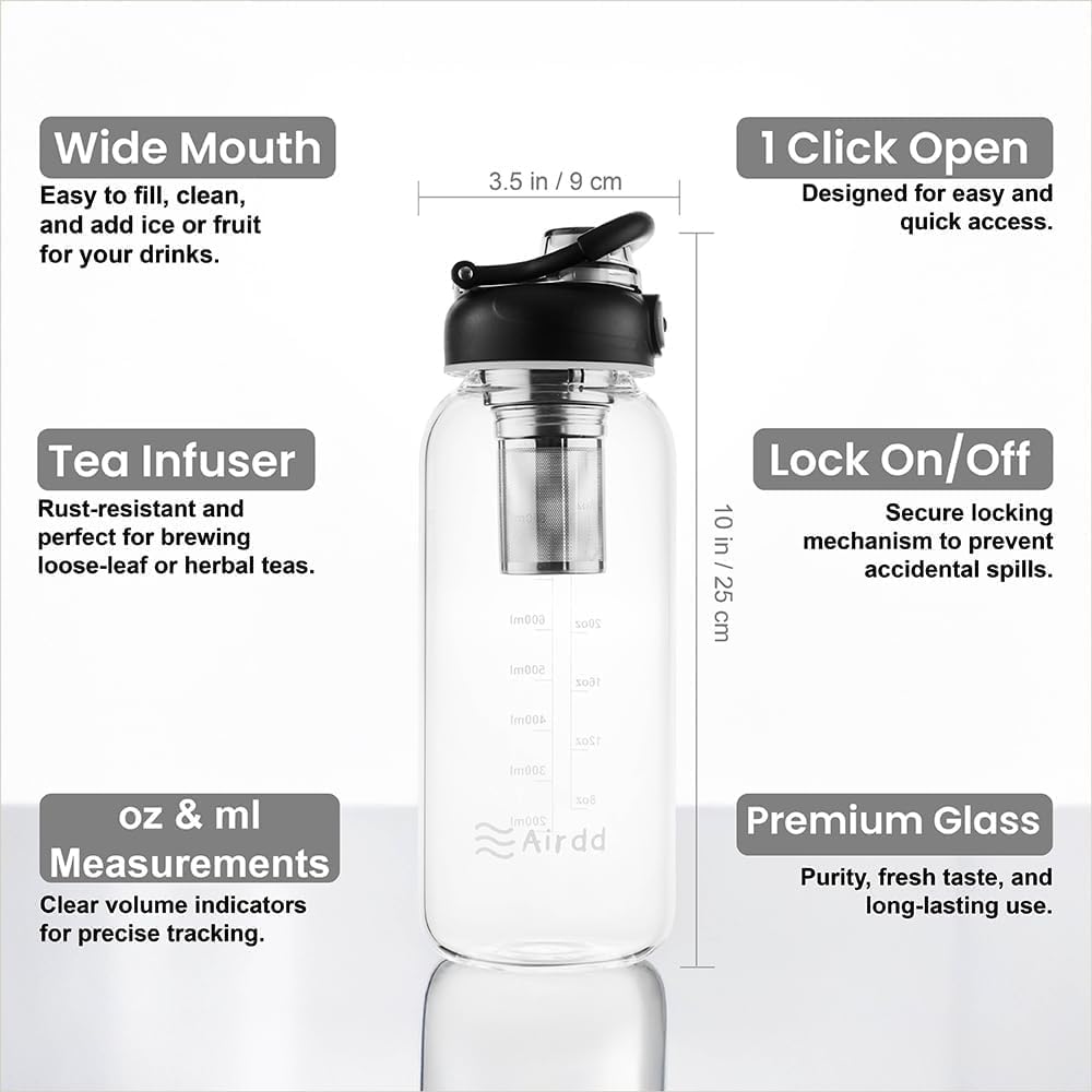 Airdd water bottle close-up product shot
